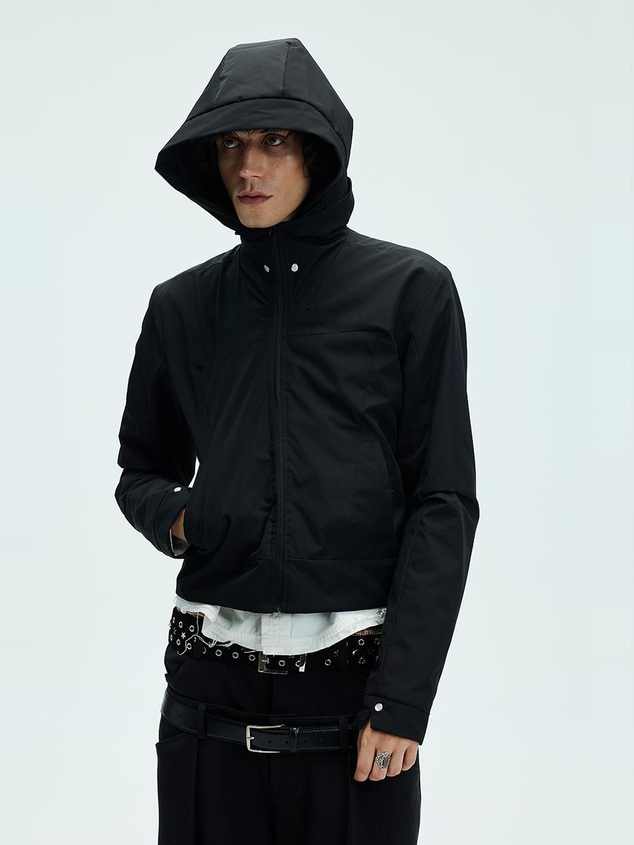 Waterproof jacket with detachable hood