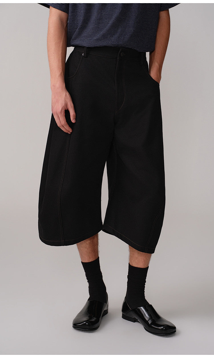Loose-Fit Casual 3/4-Length Shorts