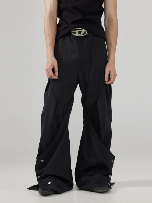 Detachable button casual pants