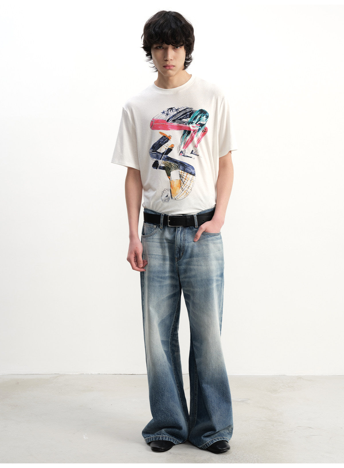 Casual Wide-Leg Jeans