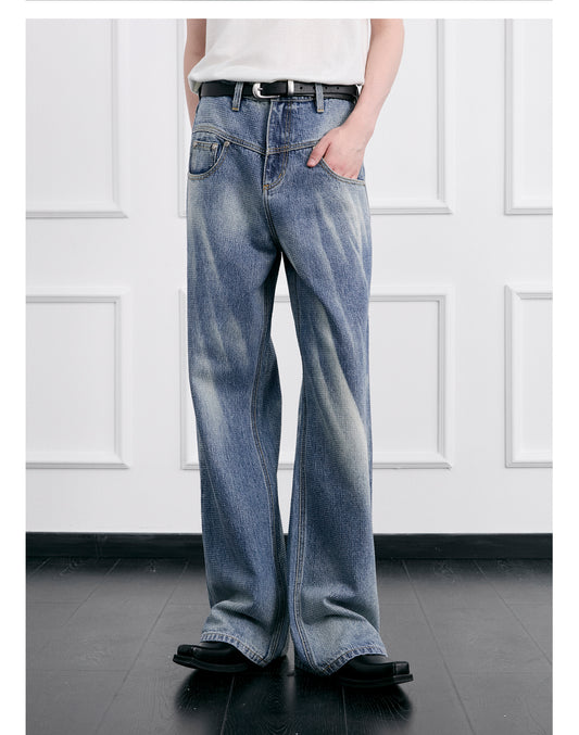 Wash-processed blue jeans