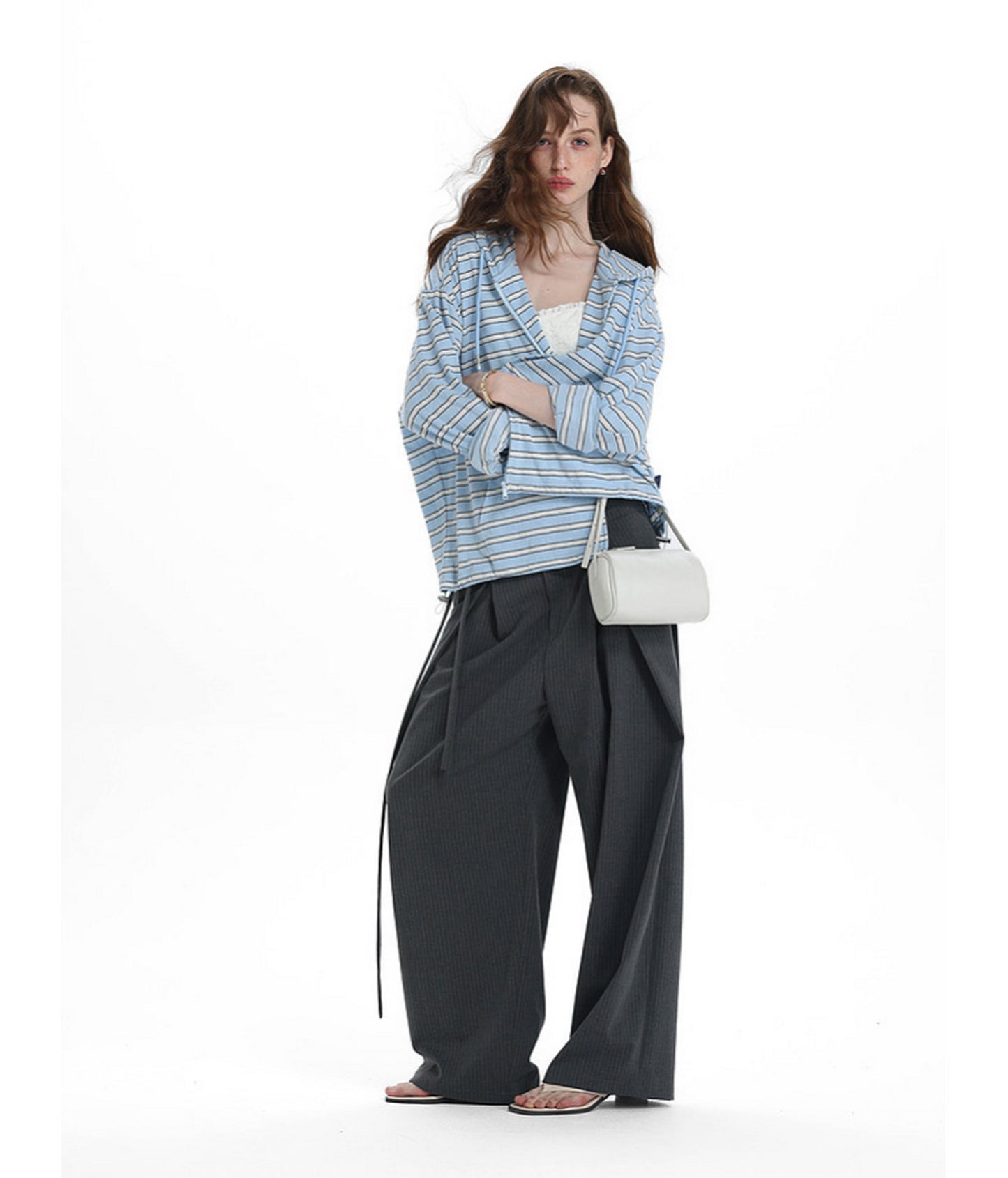Jacket with a Drawstring Hood　