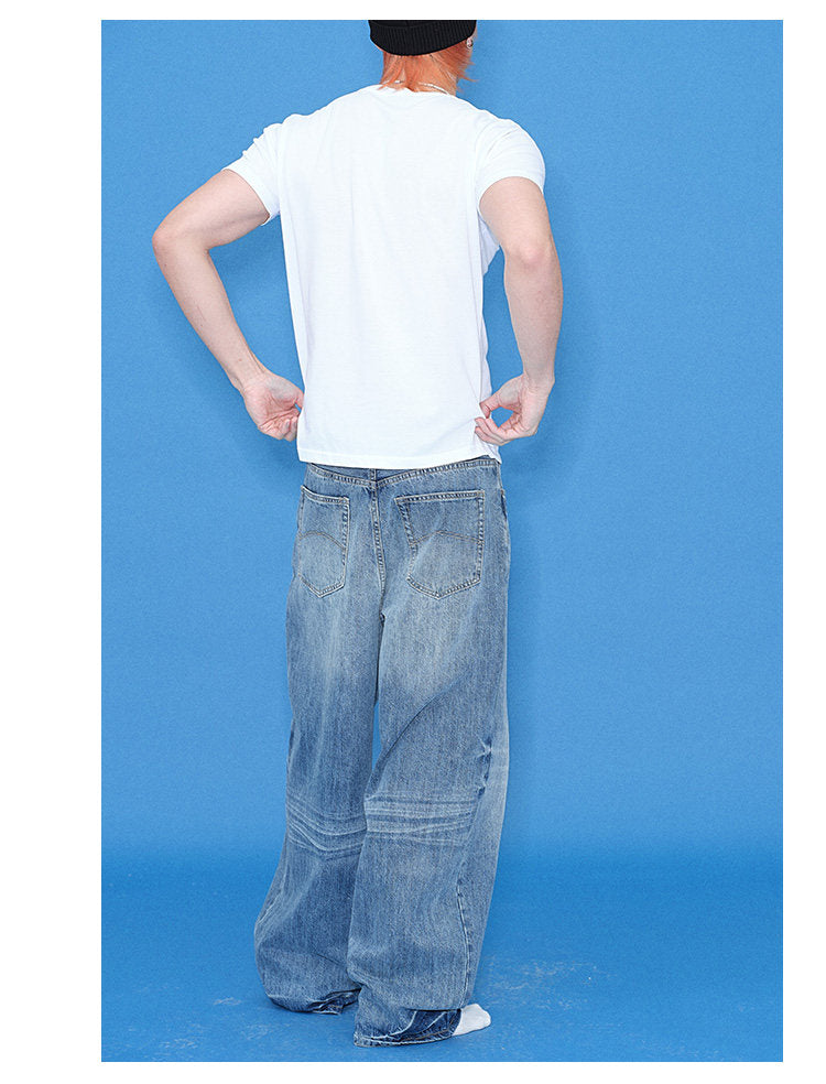 Stereo Pleats Retro Jeans