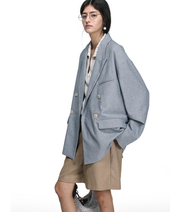 Minimalist Linen Blend Jacket