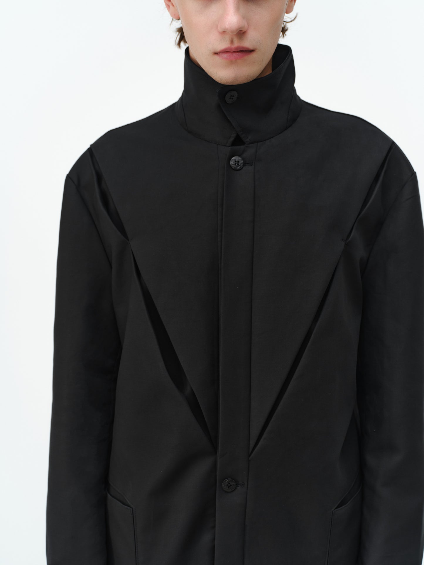 Multi-Shape Collar Coat