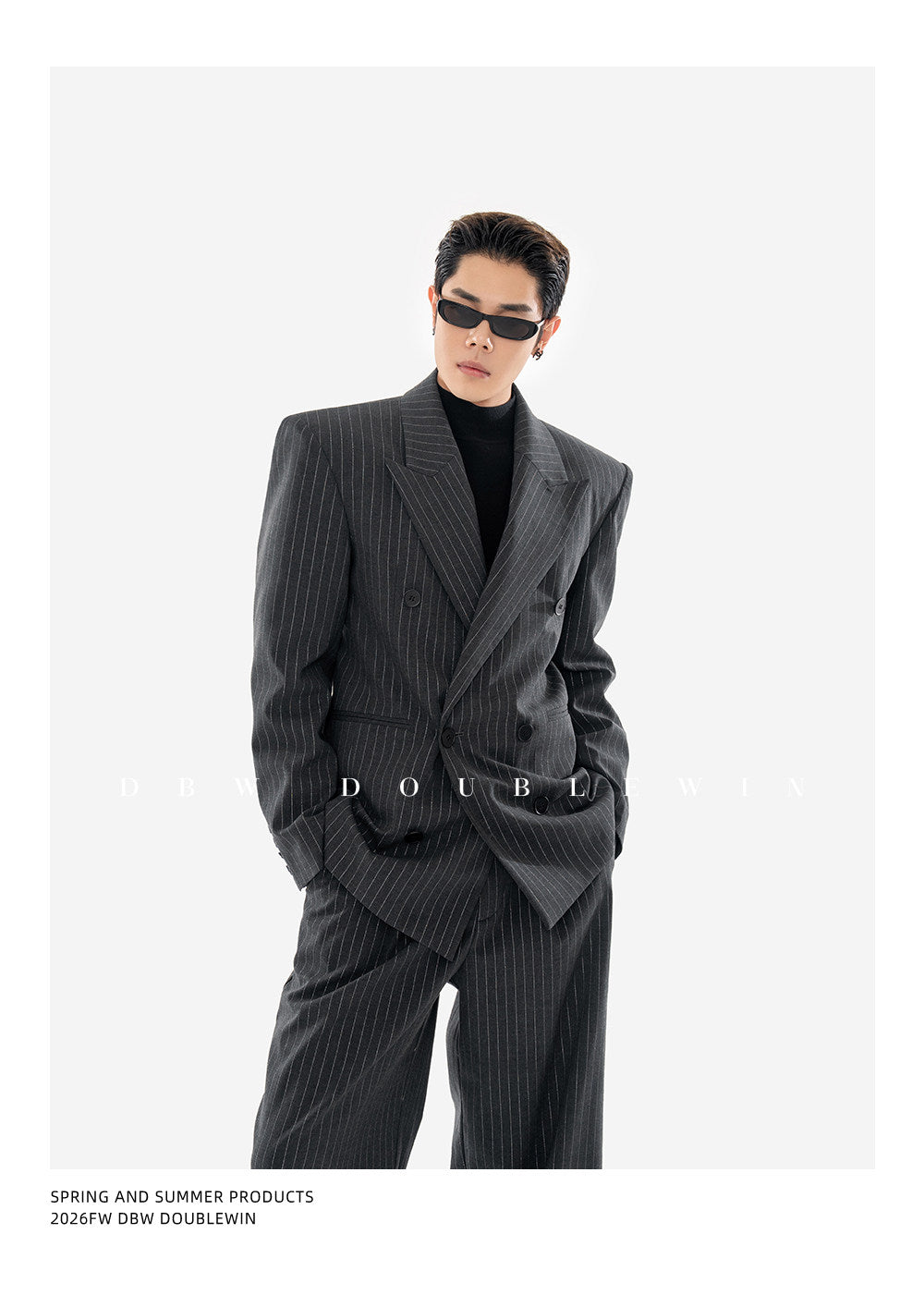 Wide-Shoulder Suit Set
