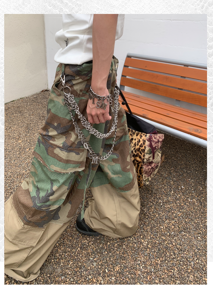 Multi-pocket casual camouflage  pants