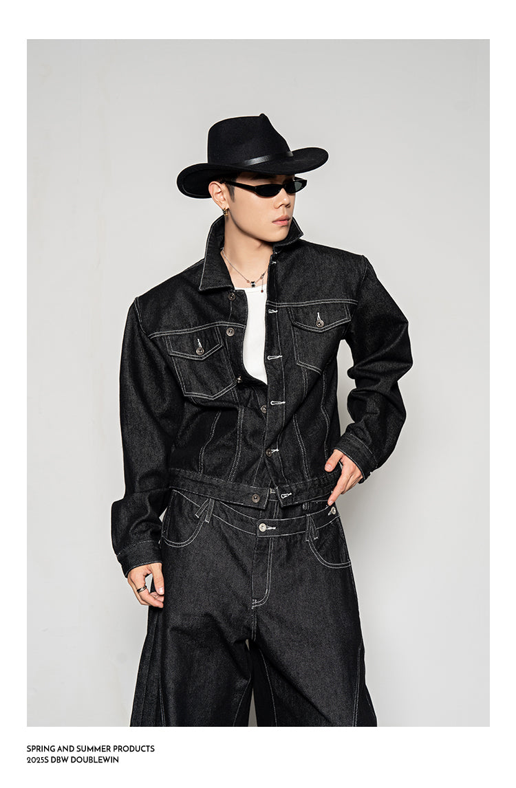 Washed Embroidered Denim Jacket