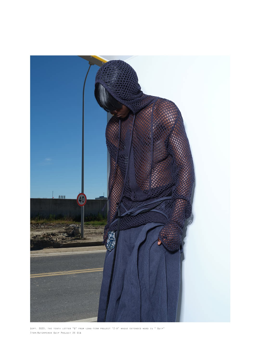 Mesh Graphic Jacquard Knit