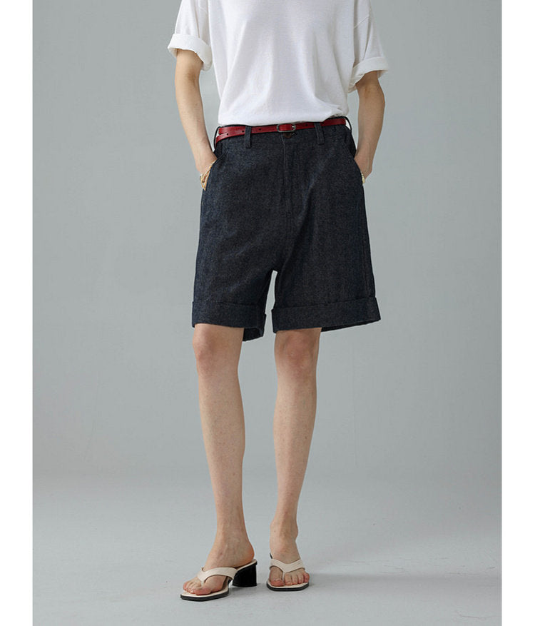 Relaxed-Fit Roll-Up Shorts