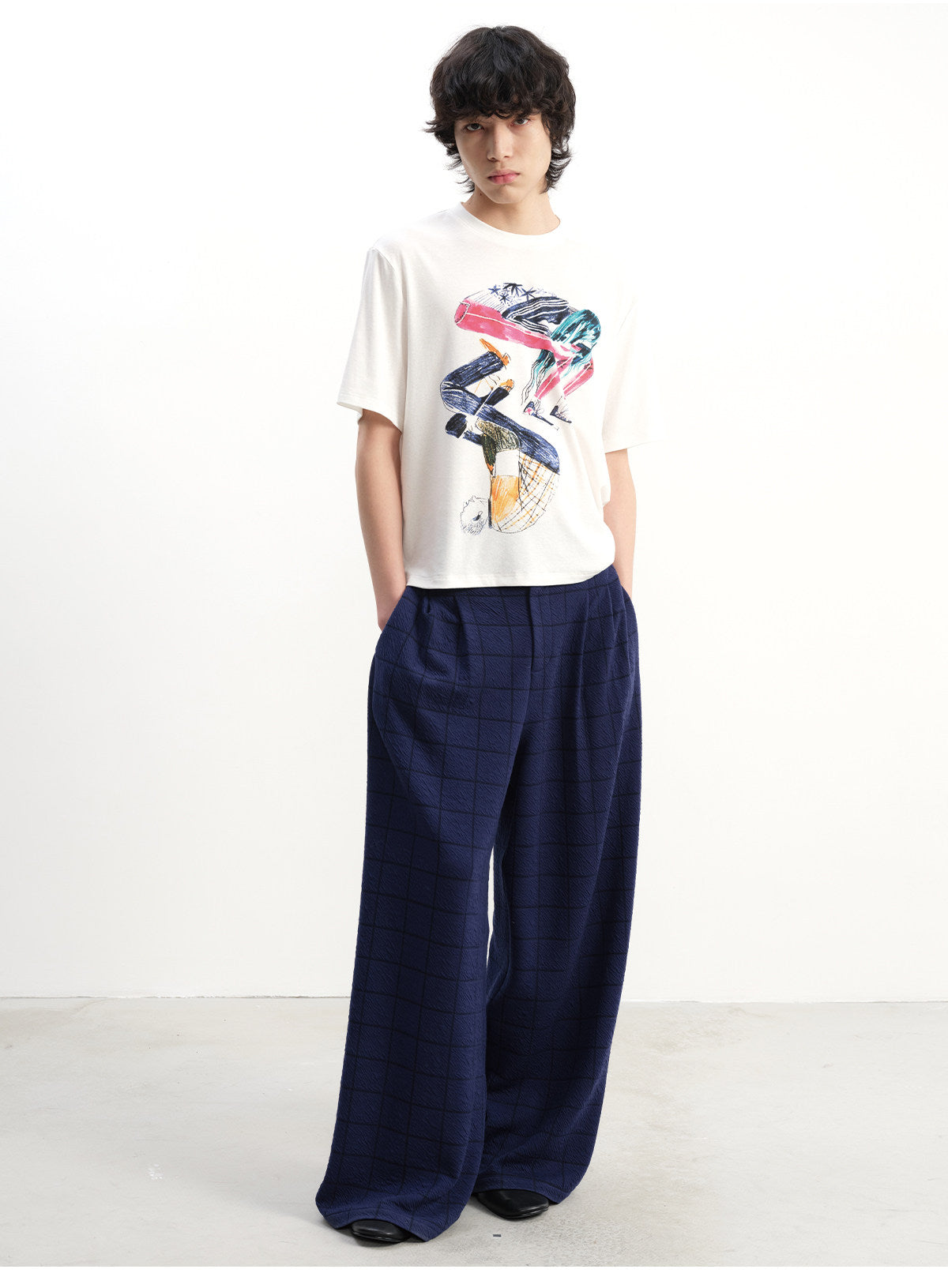 Tencel-Wool Blend Printed T-Shirt
