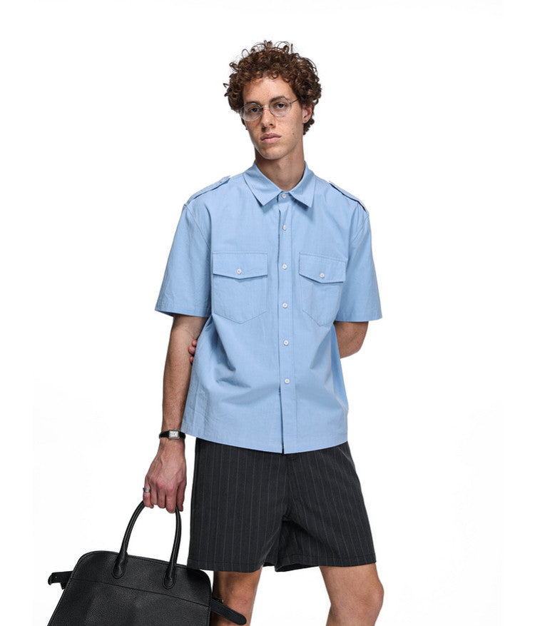 Workwear-style shirt