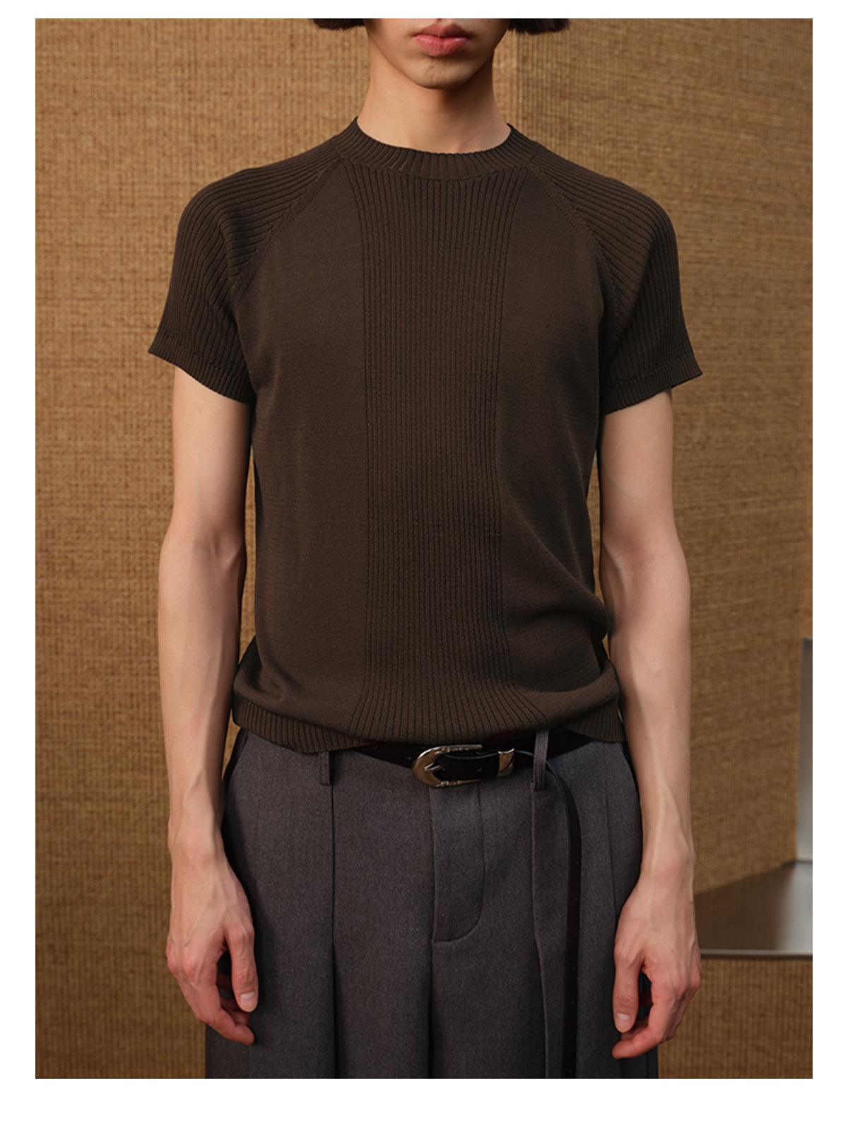 Ice Silk Fabric Knit Shirt