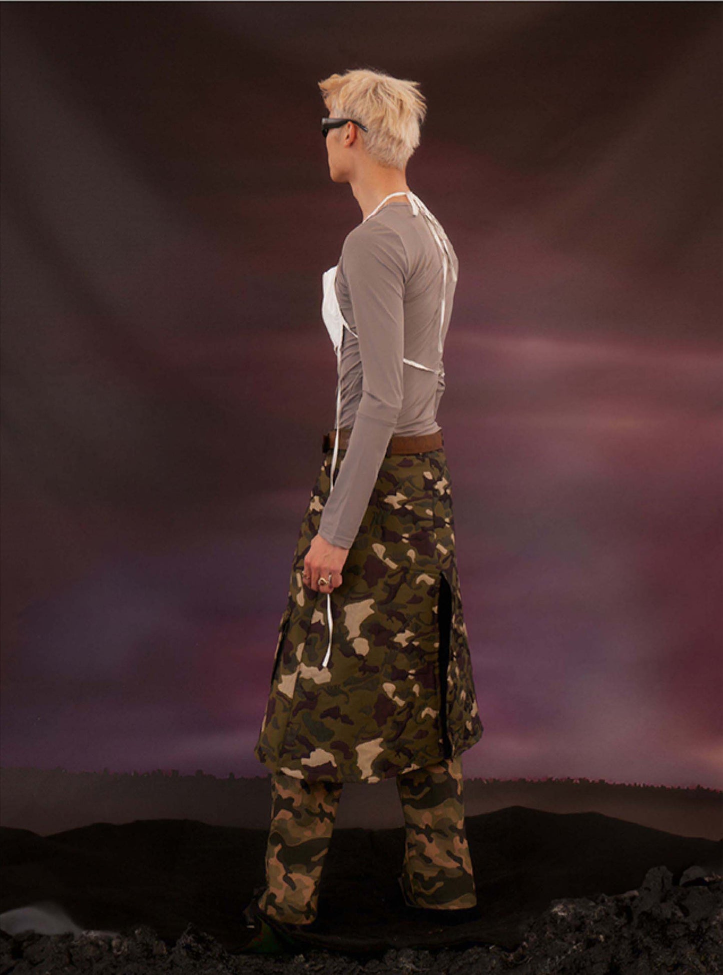 Military Style Skirt Pants