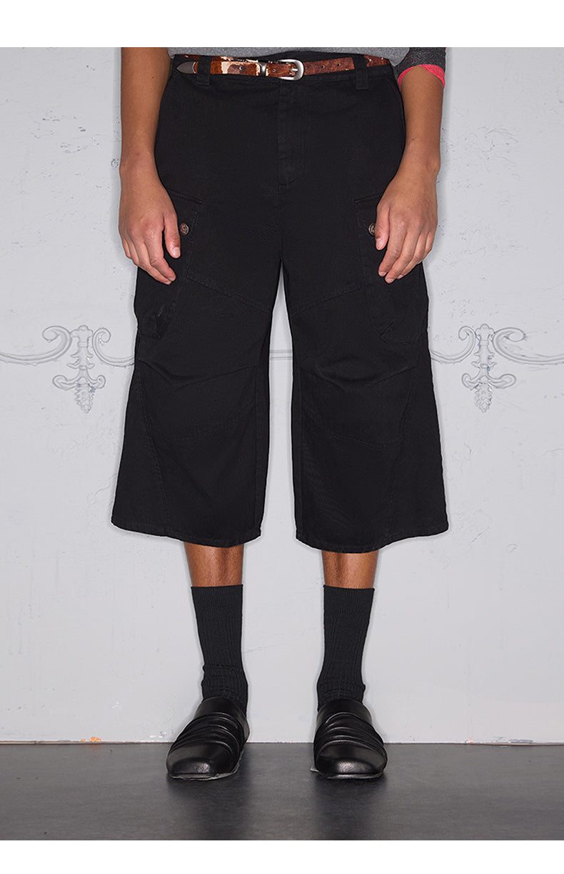 Three-Dimensional Pocket Workwear Shorts