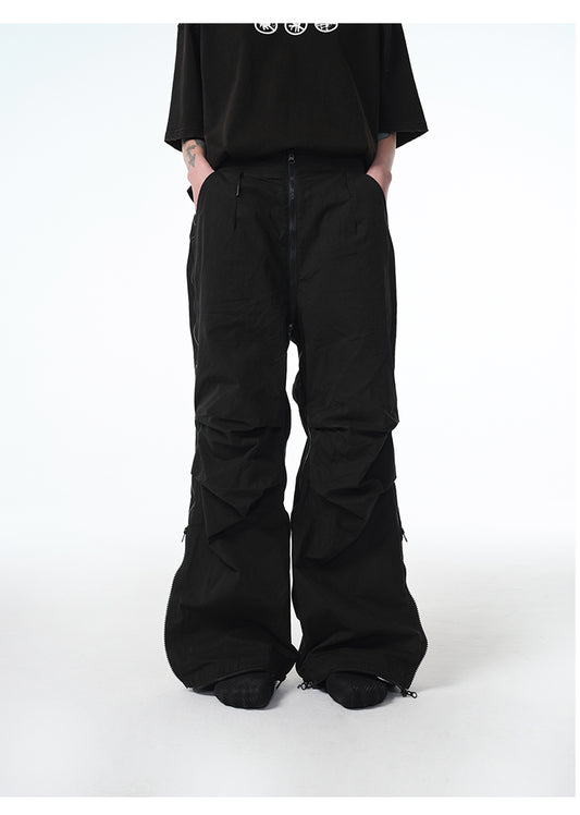 Pleated silhouette Detachable 2in1 cargo pants