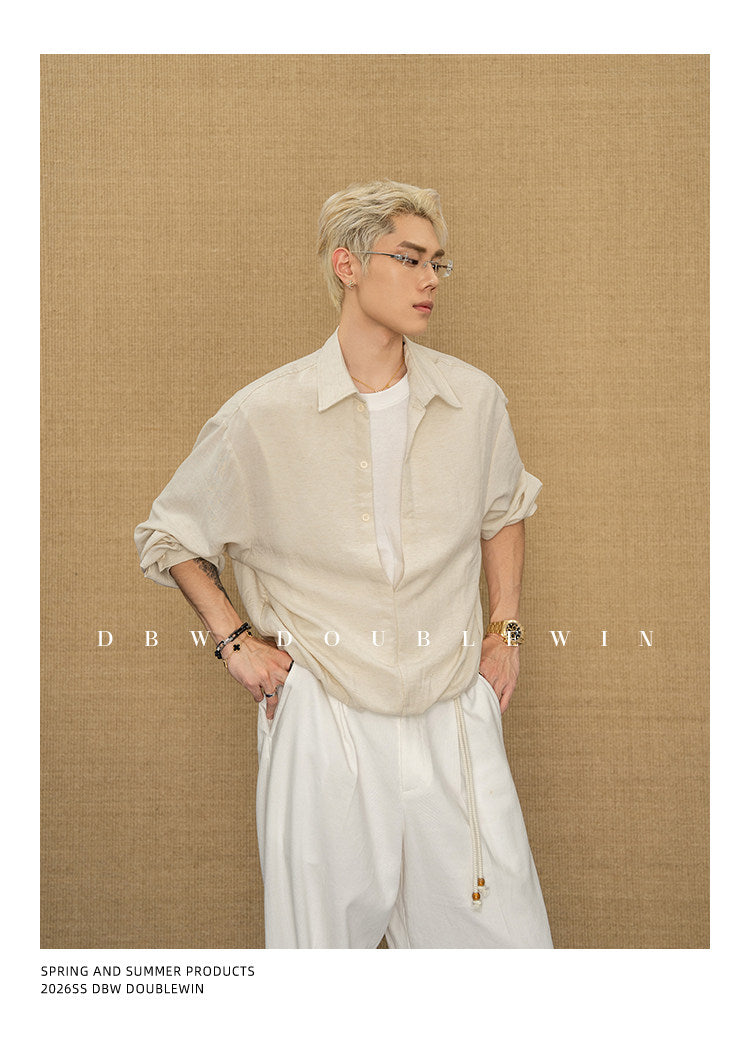Faux two-piece shirt