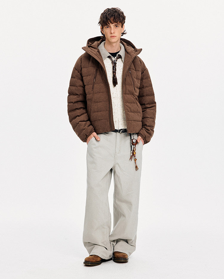 Unisex Minimalist Hooded Down Jacket