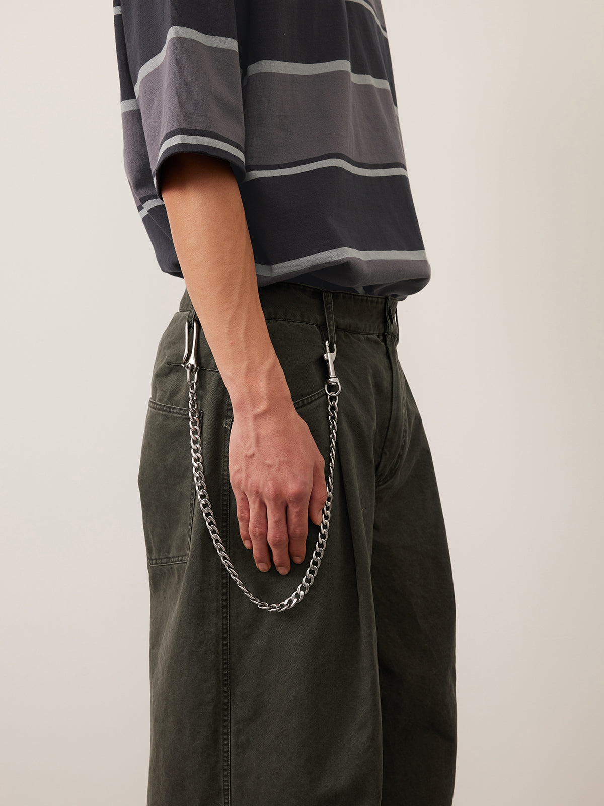 Single Pleated Loose Casual Pants