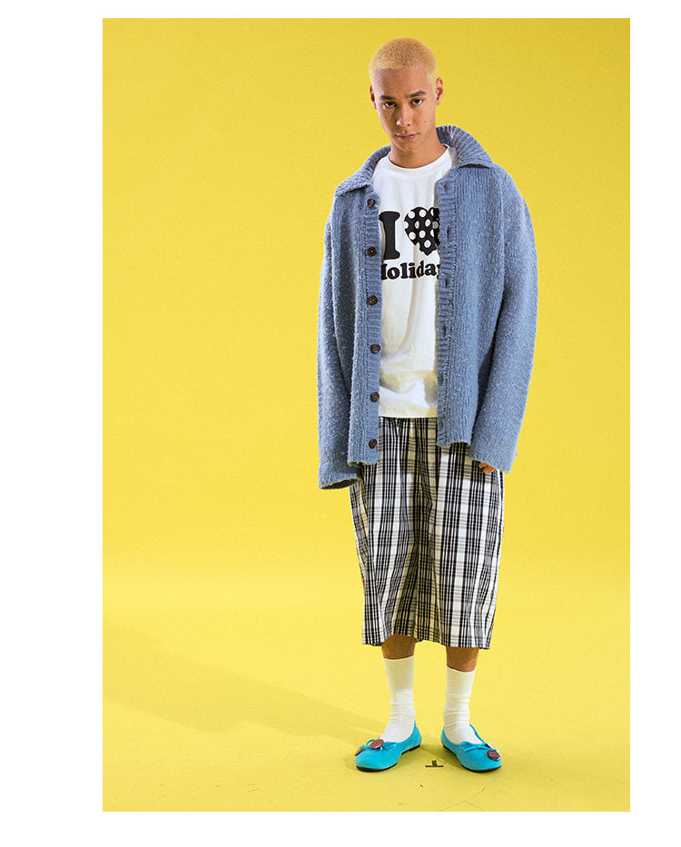 Check Drawstring Shorts