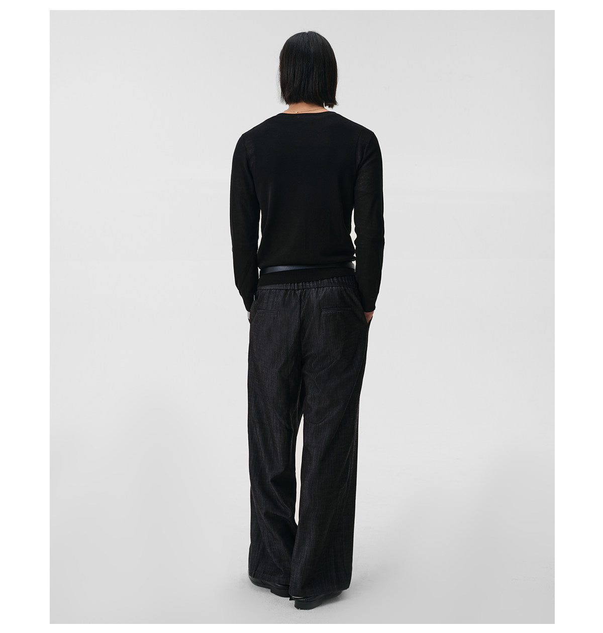 Faux Two-Piece High-Twist Slim-Fit T-Shirt