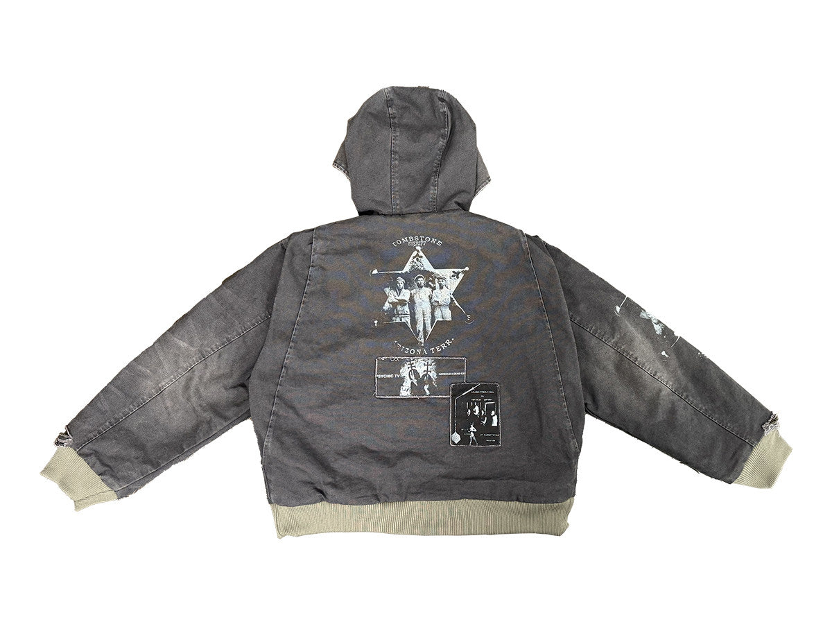 Illustrated Fleece Lined Hooded Jacket