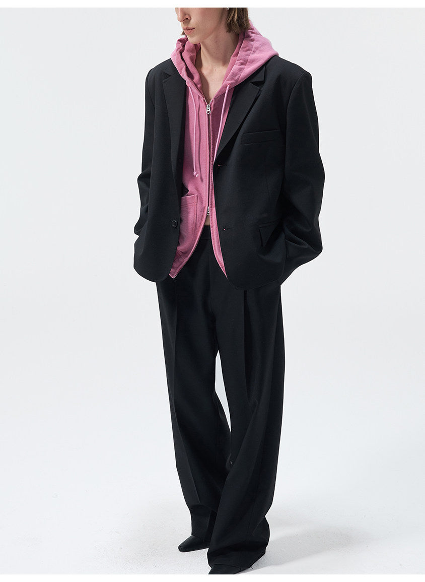 Short-Length Drawstring Sweatshirt