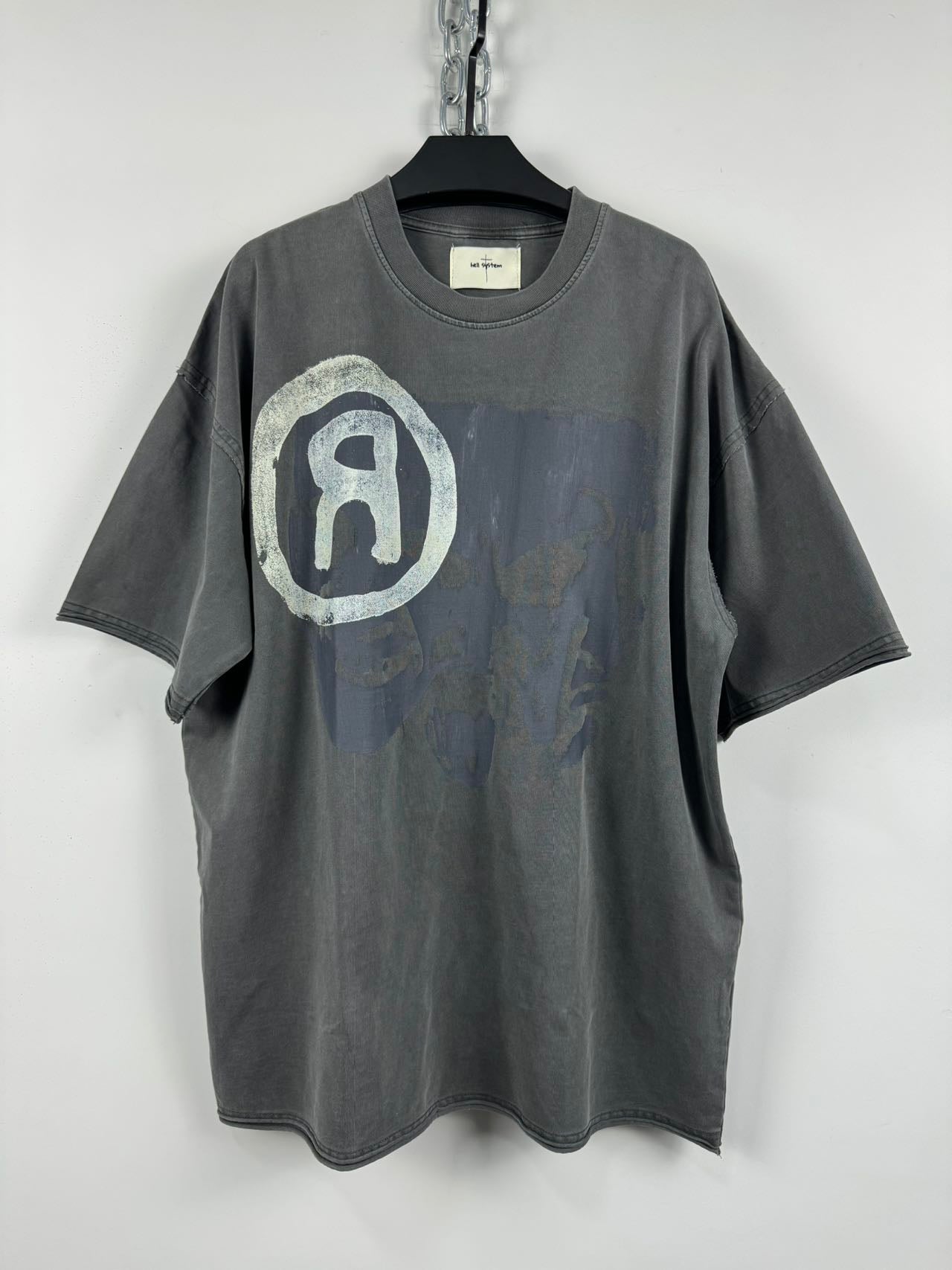 Washed Damaged Print T-Shirt