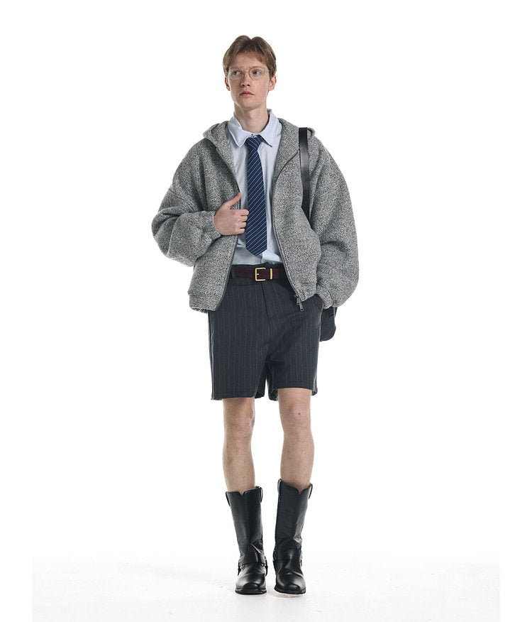 Wool Blend Color Yarn Sweatshirt