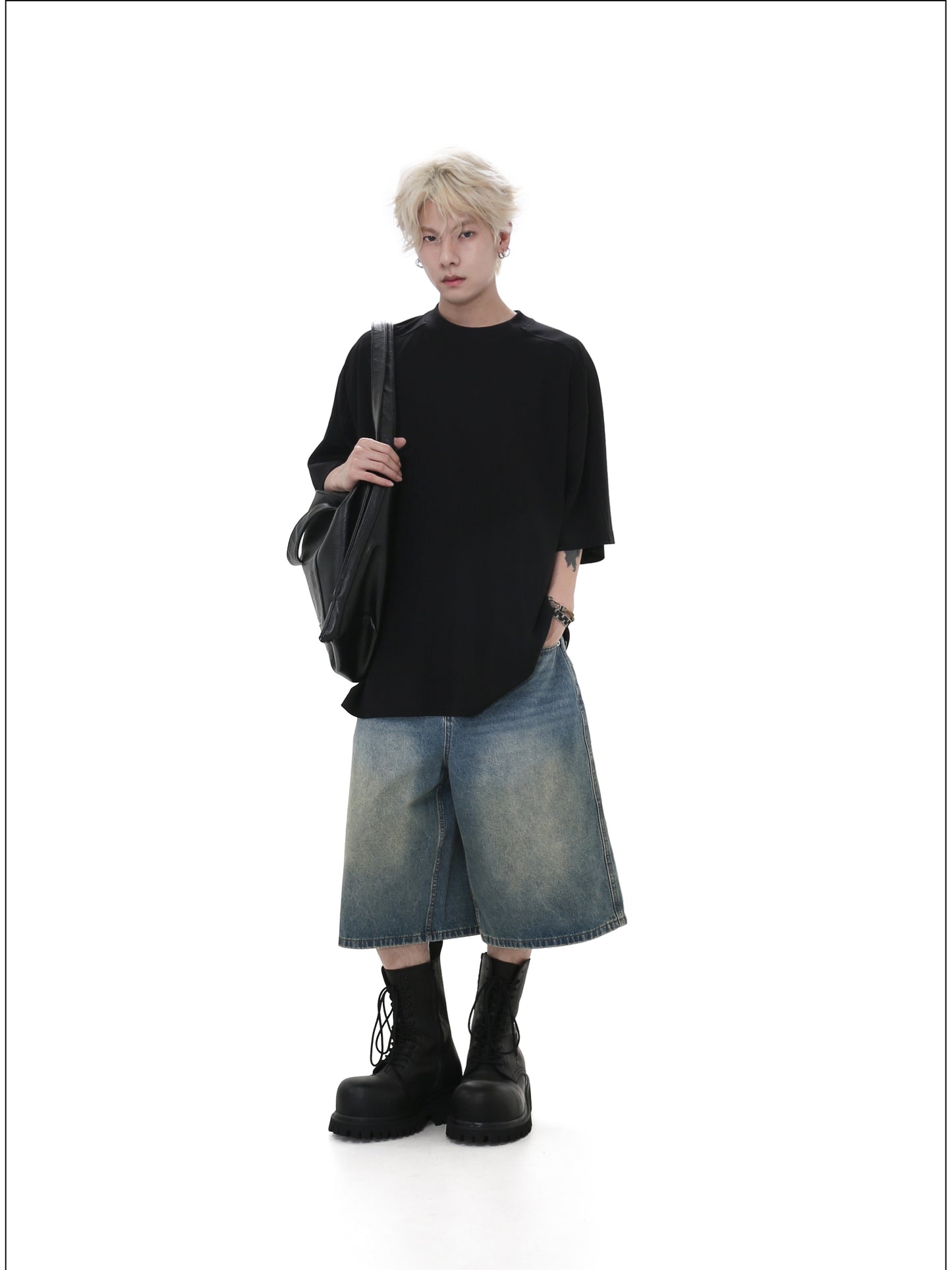 Casual Loose Denim Cropped Pants