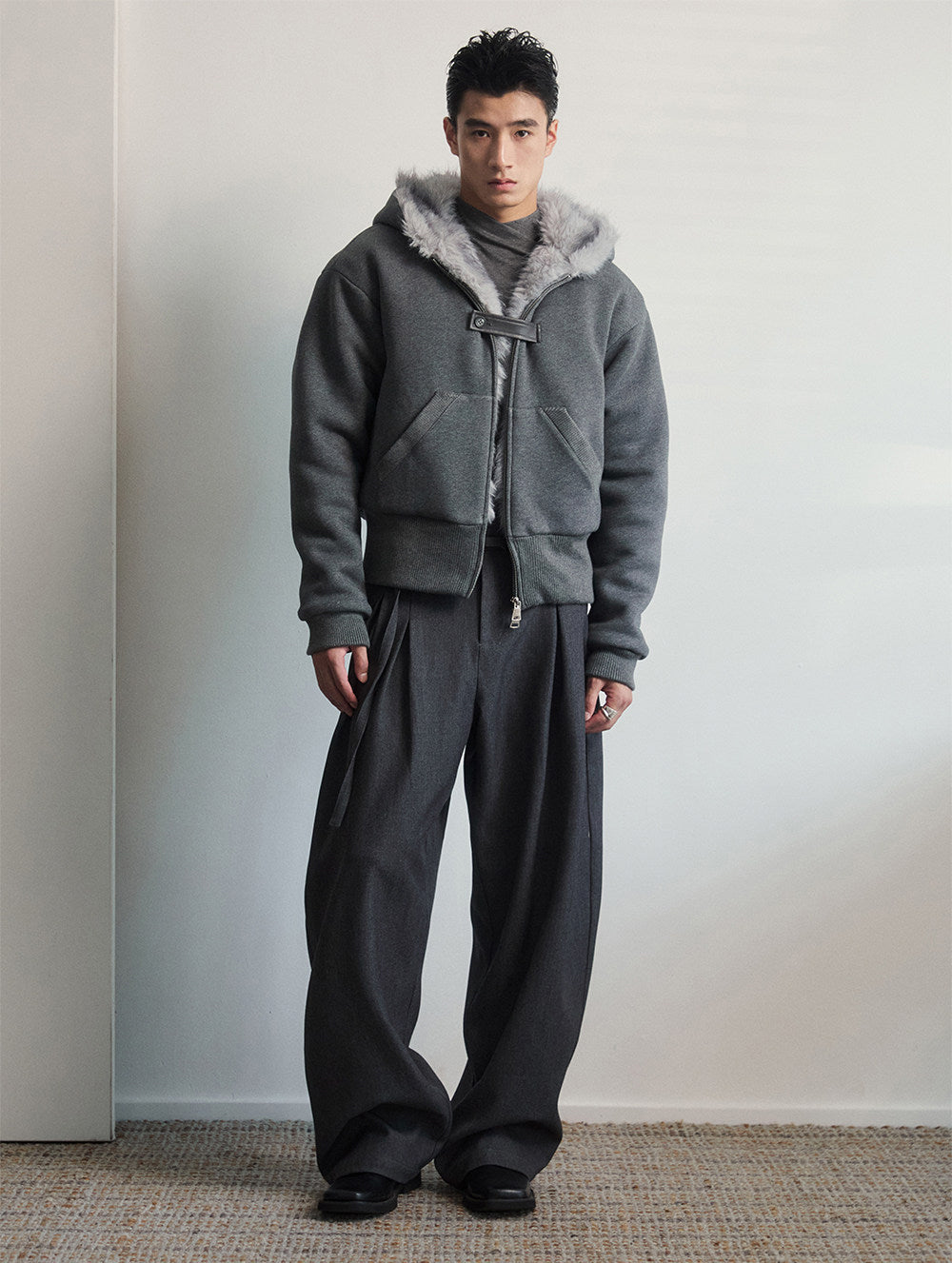 Open-Front Hooded Jacket