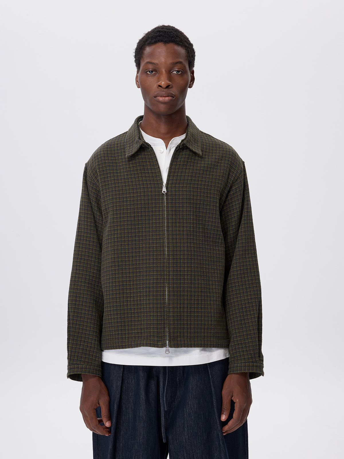 Cotton Check Pattern Jacket