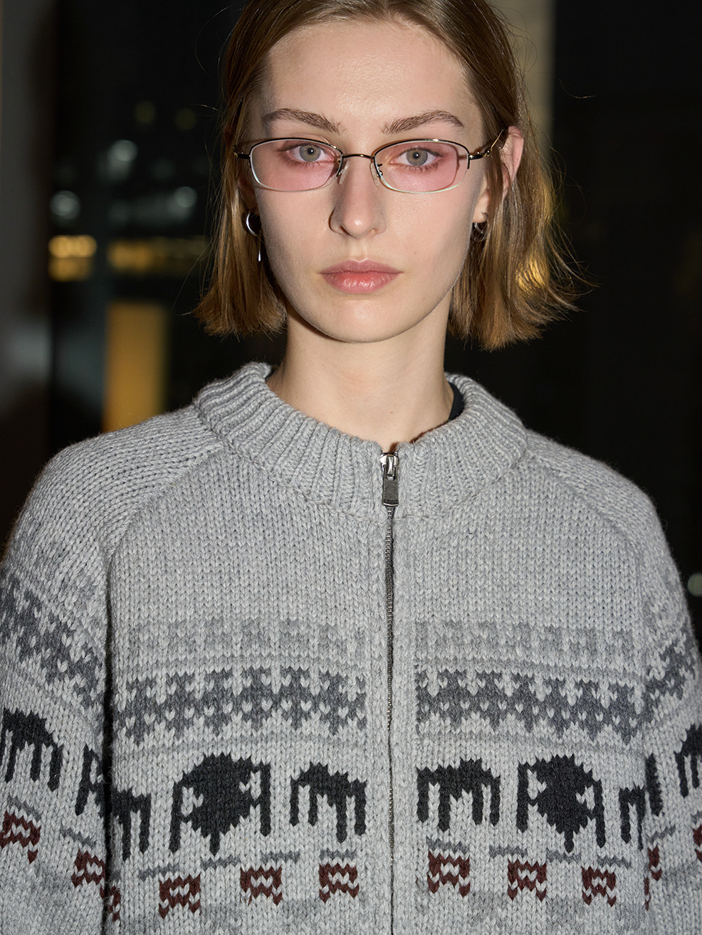 Loose Zip-Up Cardigan