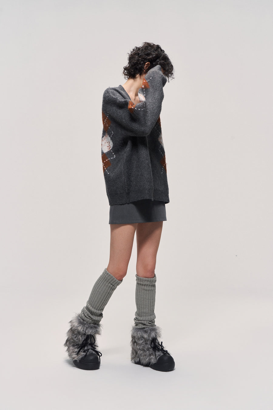 Hand-Stitched V-Neck Cardigan