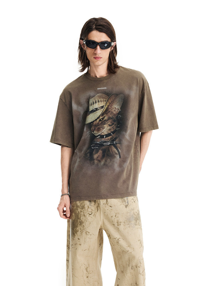 Unisex Printed Loose-Fit T-Shirt
