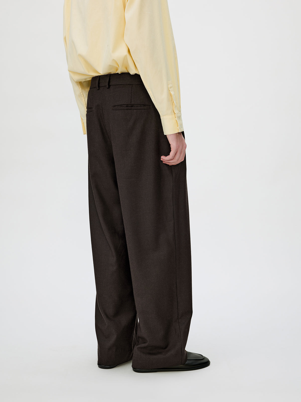 Straight-Leg Pleated Casual Pants