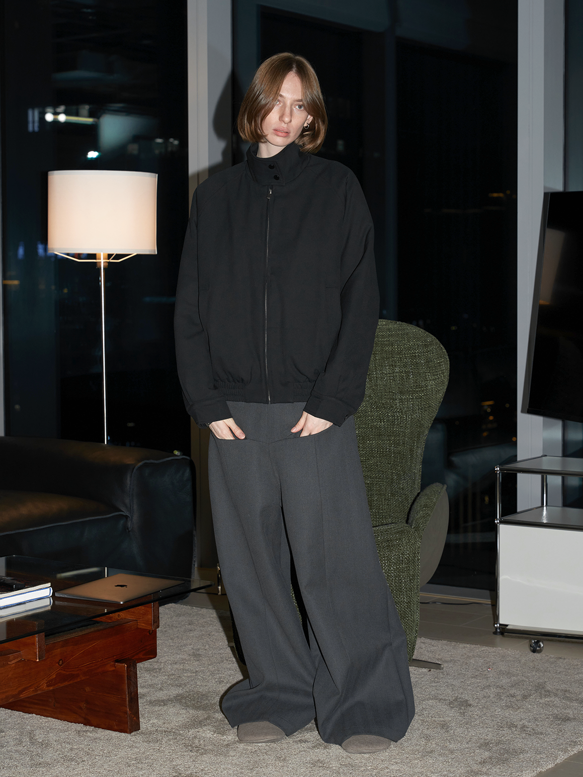 Raglan-Cut Quilted Jacket