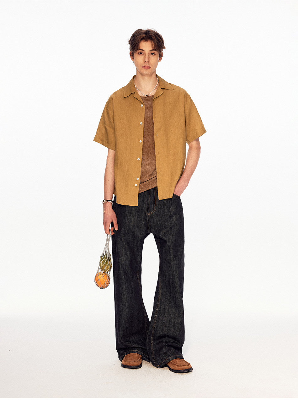 Seagull Collar Casual Shirt