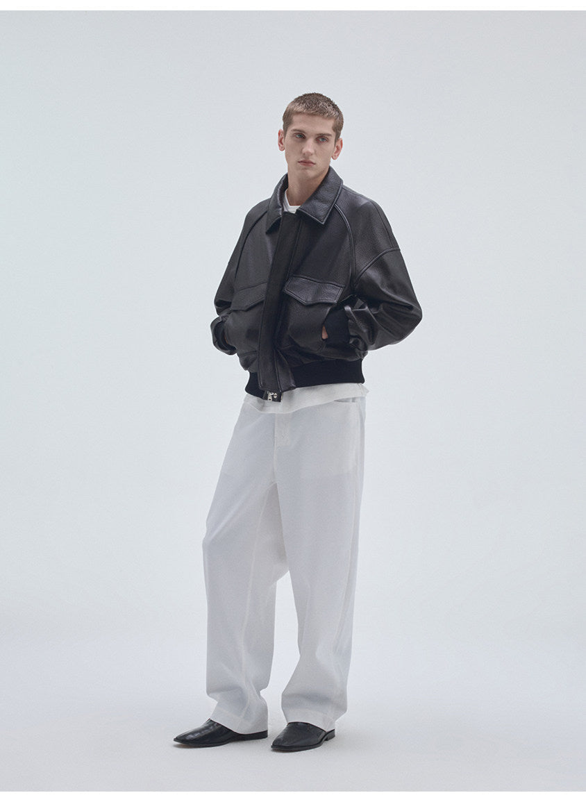 Form-Grain Sheepskin Pocket Jacket