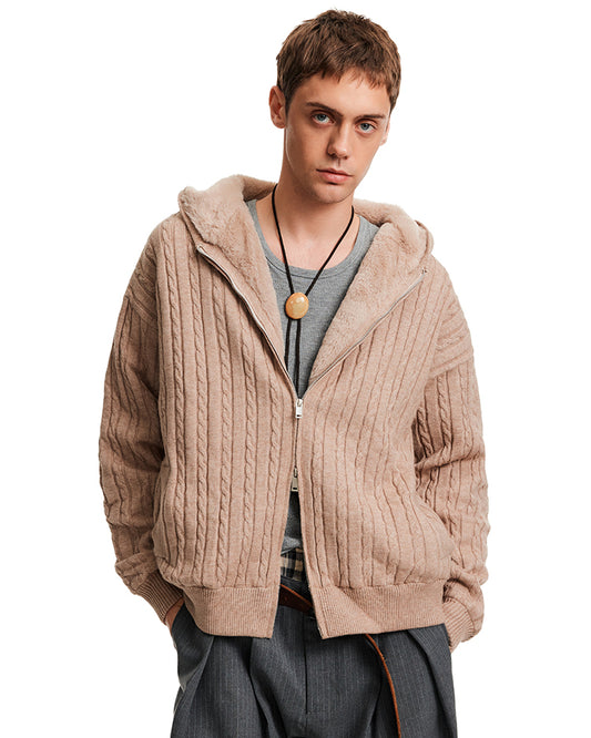 Relaxed Style Knit Jacket