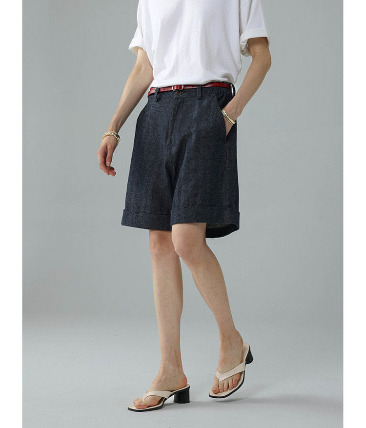 Relaxed-Fit Roll-Up Shorts