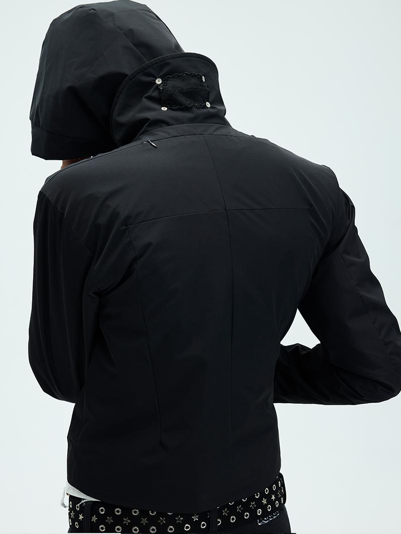 Waterproof jacket with detachable hood