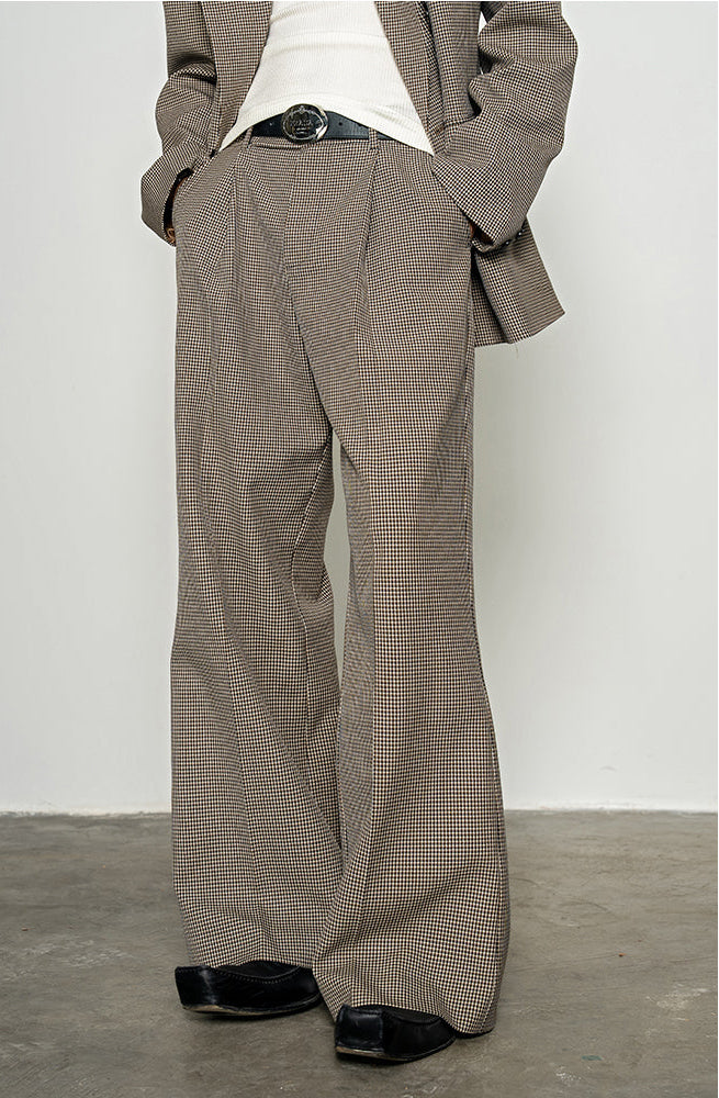 Retro Style Houndstooth Suit