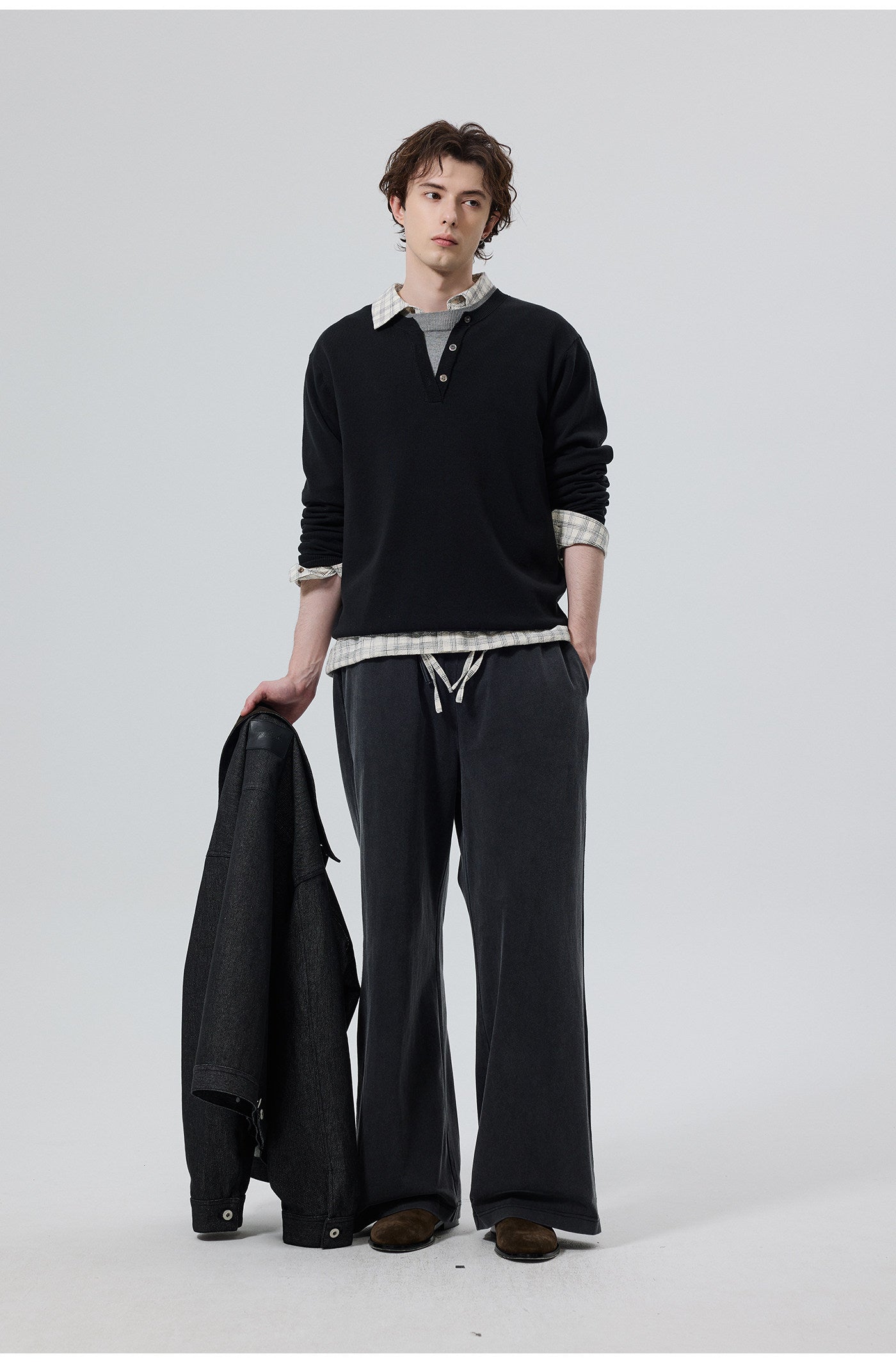 Faux Two-Piece Sweater