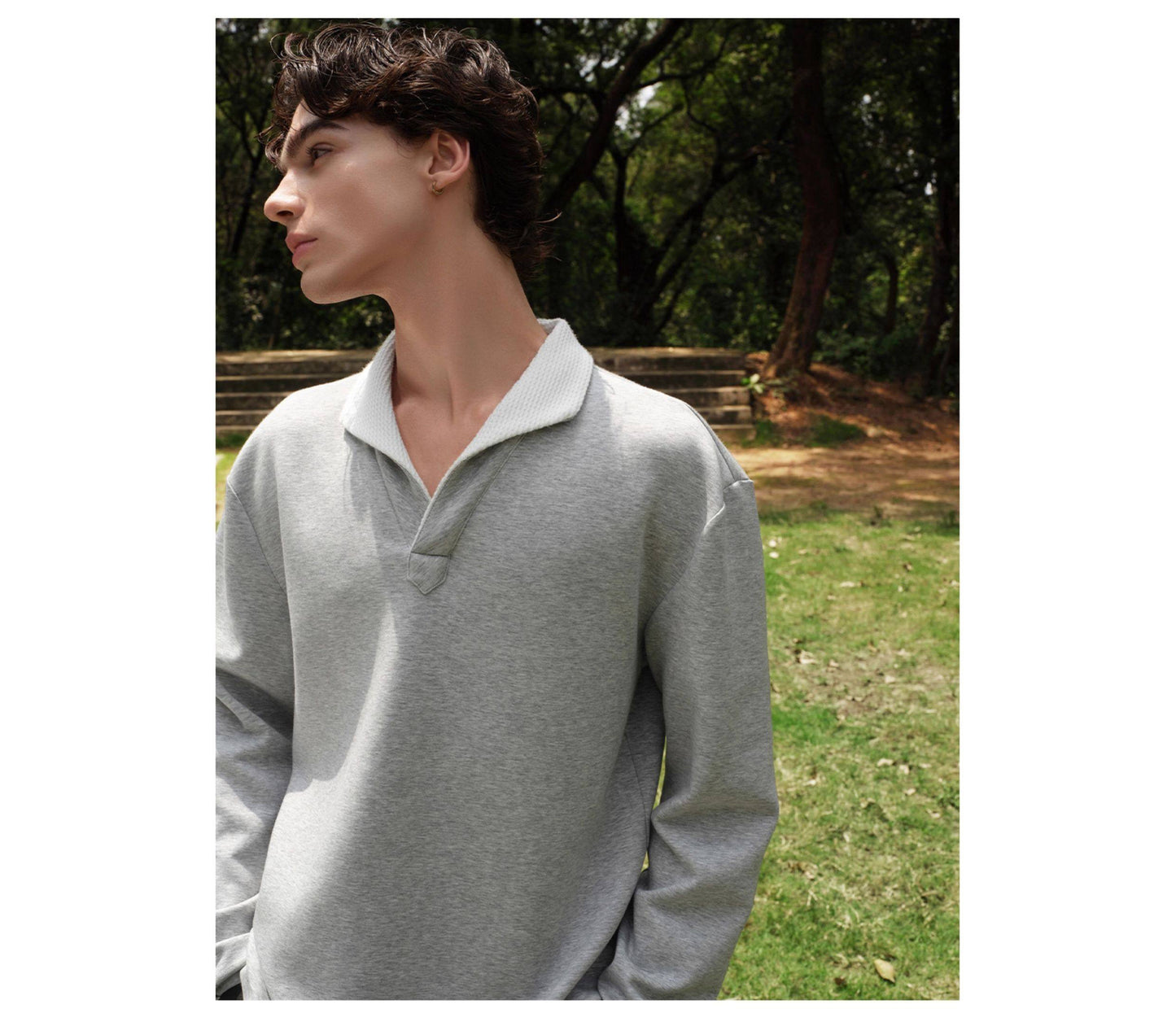 Seagull Collar Polo Shirt