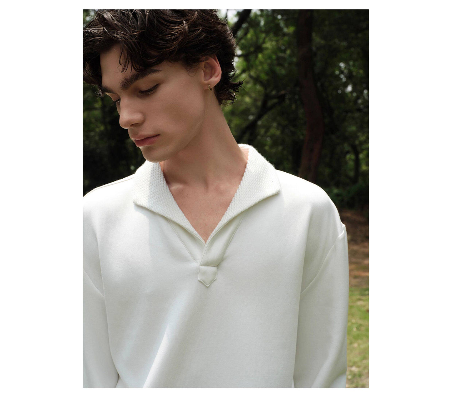 Seagull Collar Polo Shirt