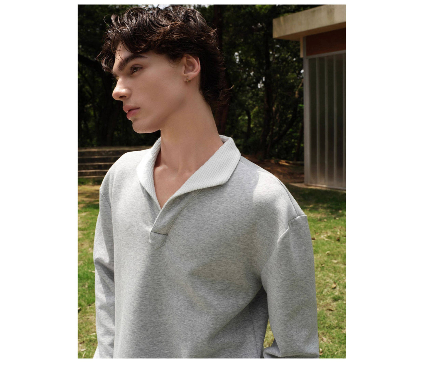 Seagull Collar Polo Shirt