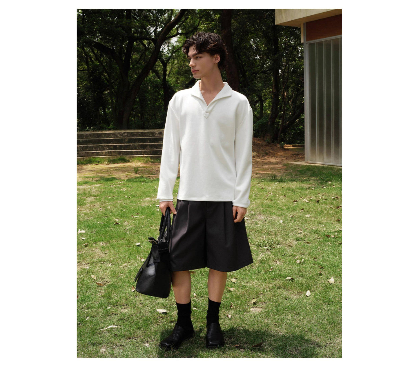 Seagull Collar Polo Shirt