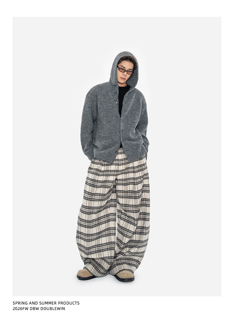 Knitted Cardigan with Hood