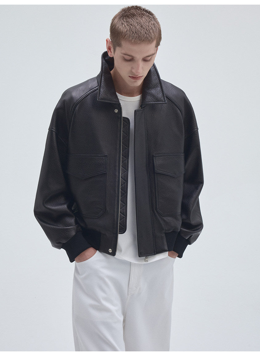 Form-Grain Sheepskin Pocket Jacket
